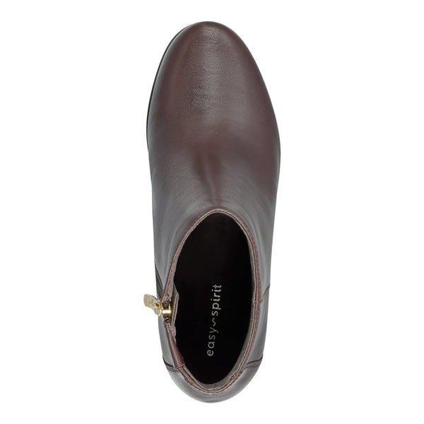 Easy Spirit Camira Casual Booties Brown Leather