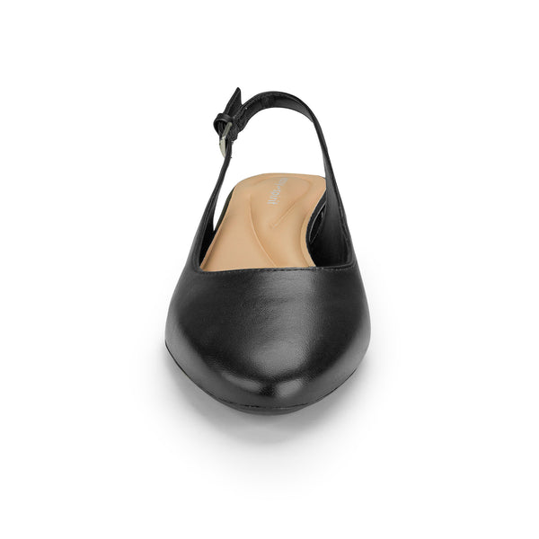 Easy Spirit Cassius Slingback Pumps Black Leather