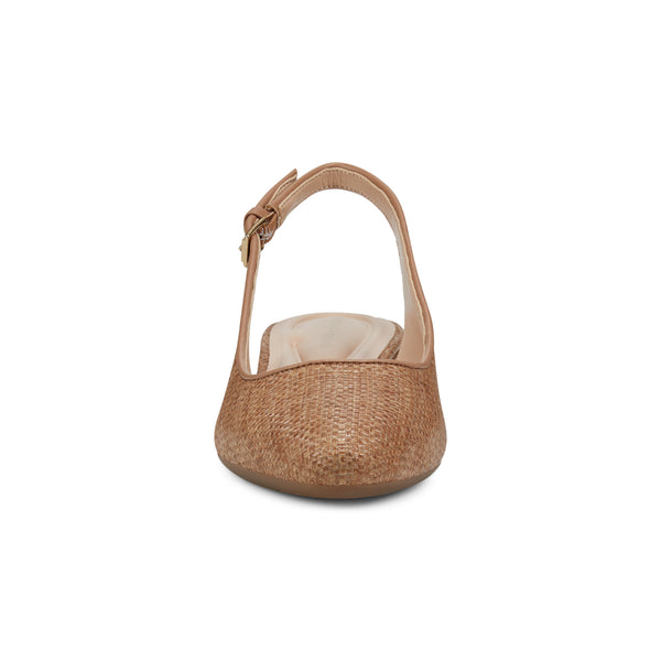 Easy Spirit Cassius Slingback Pumps Brown Raffia