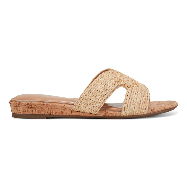 Easy Spirit Christy Slide Sandals Natural Raffia