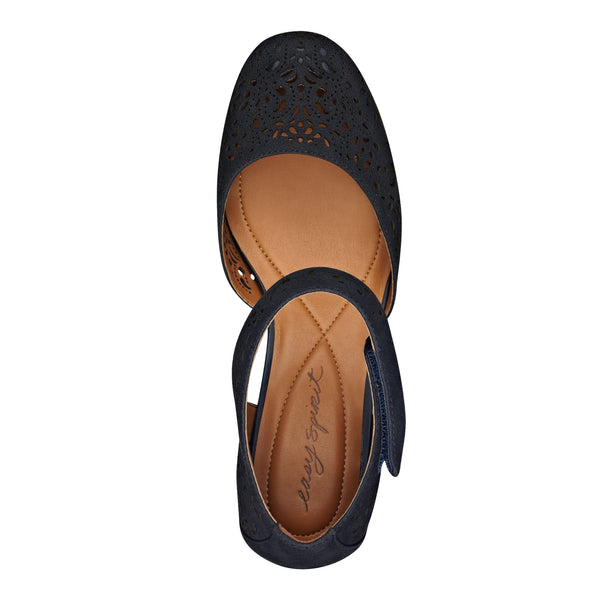 Easy Spirit Cindie Mary Jane Heels Bright Navy