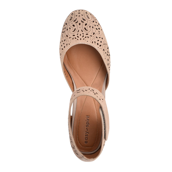 Easy Spirit Cindie Mary Jane Heels Taupe
