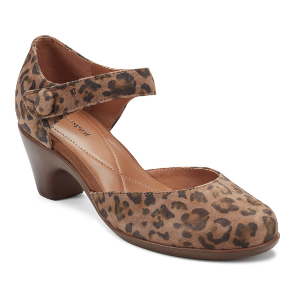easy spirit Clarice Mary Jane Heels Leopard