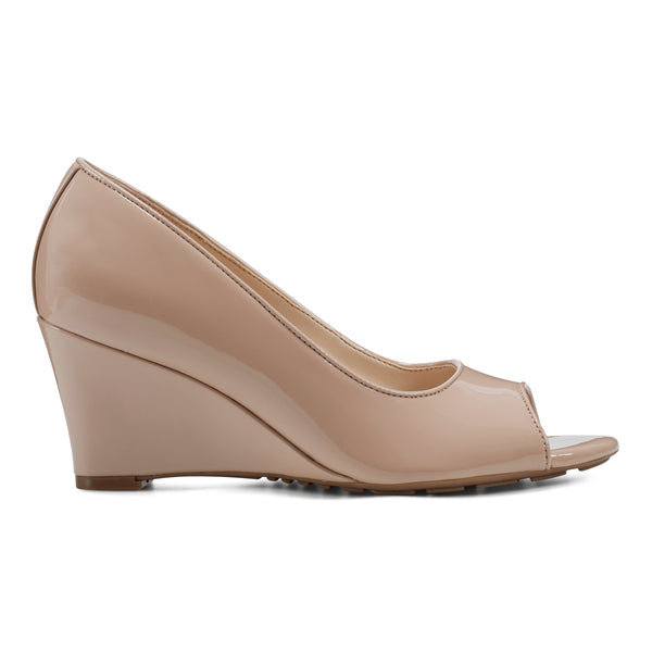 Easy Spirit Coleen Peep Toe Wedges Natural