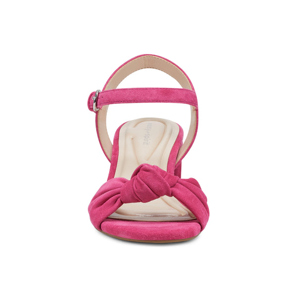 Easy Spirit Danica Heeled Sandals Dark Pink Suede