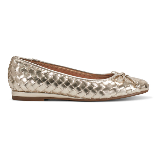 Easy Spirit Dayanna Woven Ballet Flats Gold