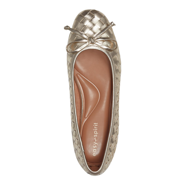 Easy Spirit Dayanna Woven Ballet Flats Gold