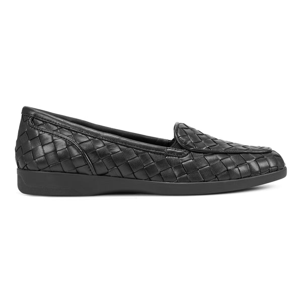 Easy Spirit Devitt Casual Flats Black Leather