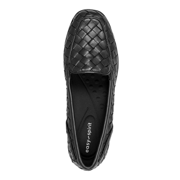 Easy Spirit Devitt Casual Flats Black Leather