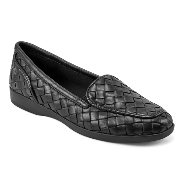 easy spirit Devitt Casual Flats Black Leather