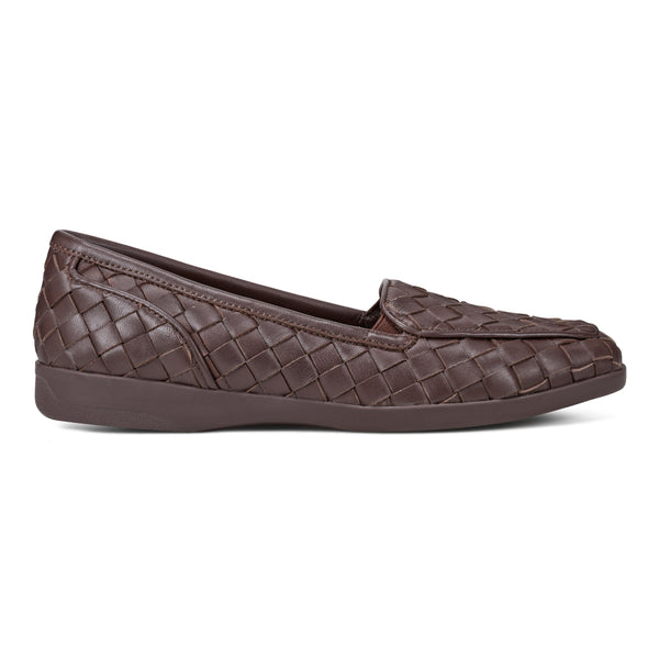 Easy Spirit Devitt Casual Flats Brown Leather