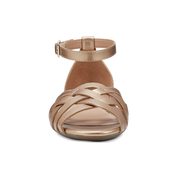 Easy Spirit Dorothy Flat Sandals Gold