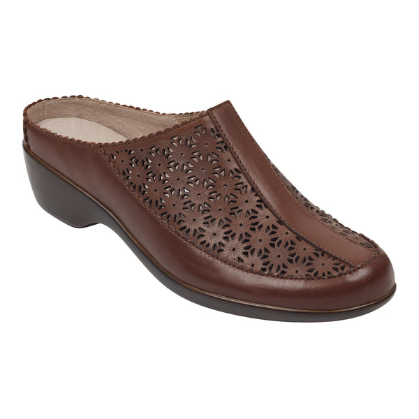 easy spirit Dusk Mule Clogs Brown Leather