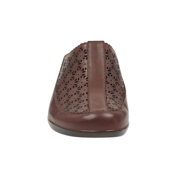 Easy Spirit Dusk Mule Clogs Brown Leather