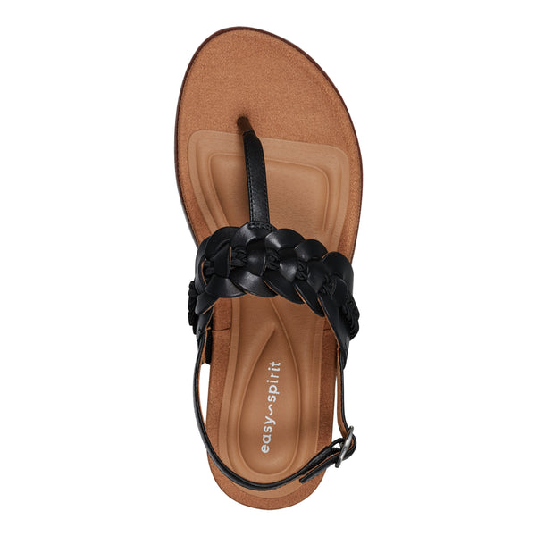Easy Spirit Elaine Flat Sandals Black