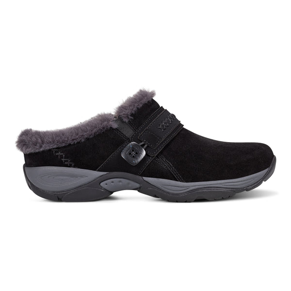Easy Spirit Elinn Casual Clogs Black Suede