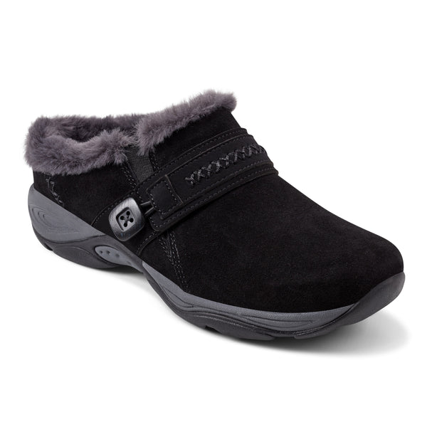 easy spirit Elinn Casual Clogs Black Suede