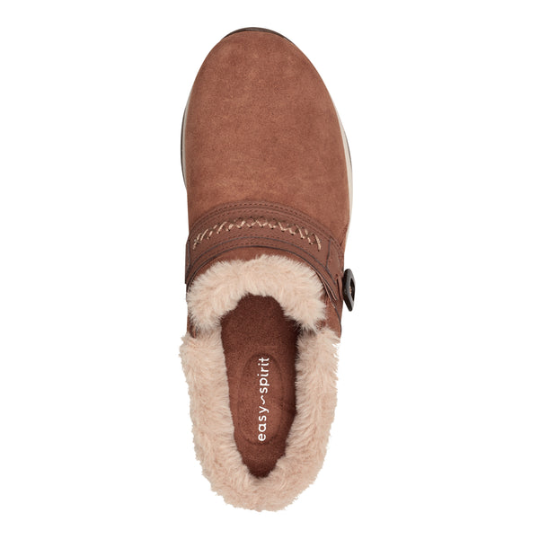 Easy Spirit Elinn Casual Clogs Brown Suede