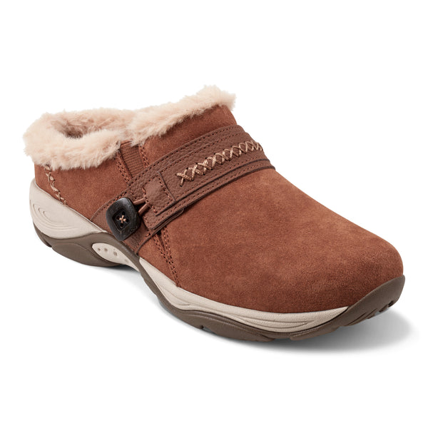 easy spirit Elinn Casual Clogs Brown Suede