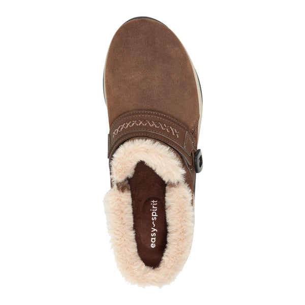 Easy Spirit Elinn Casual Clogs Dark Brown Suede