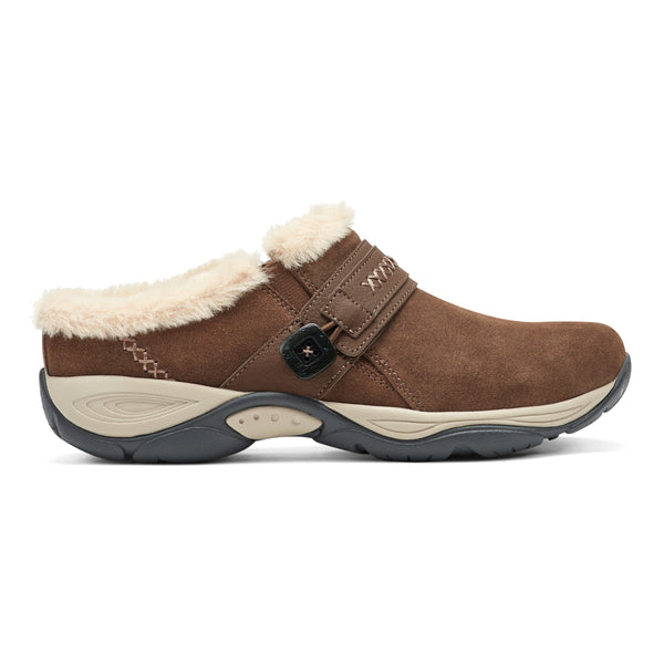 Easy Spirit Elinn Casual Clogs Dark Brown Suede