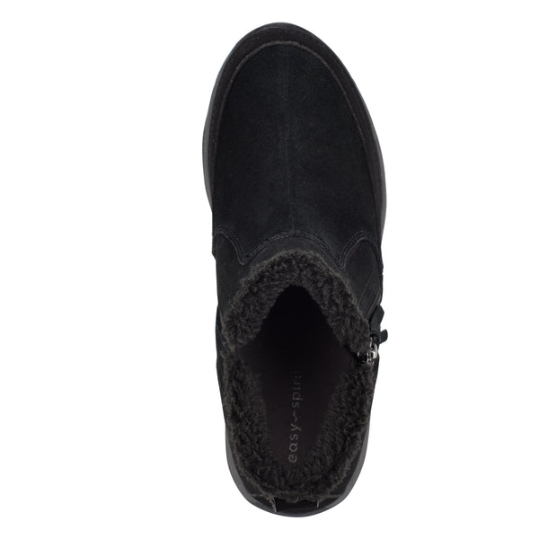 Easy Spirit Epic Cold Weather Booties Black Suede