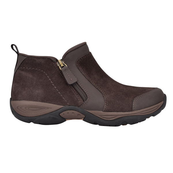 Easy Spirit Evony Casual Booties Dark Brown Suede