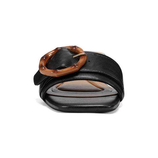 Easy Spirit Gatlin Slide Sandals Black Leather