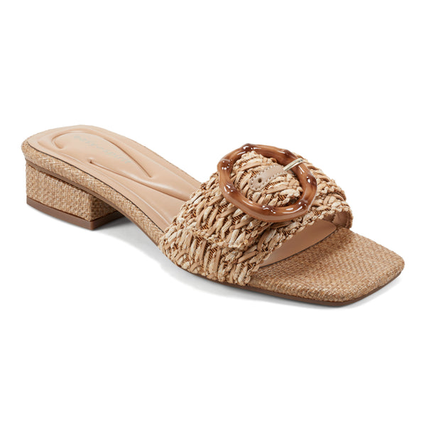 Easy Spirit Gatlin Slide Sandals Natural Raffia