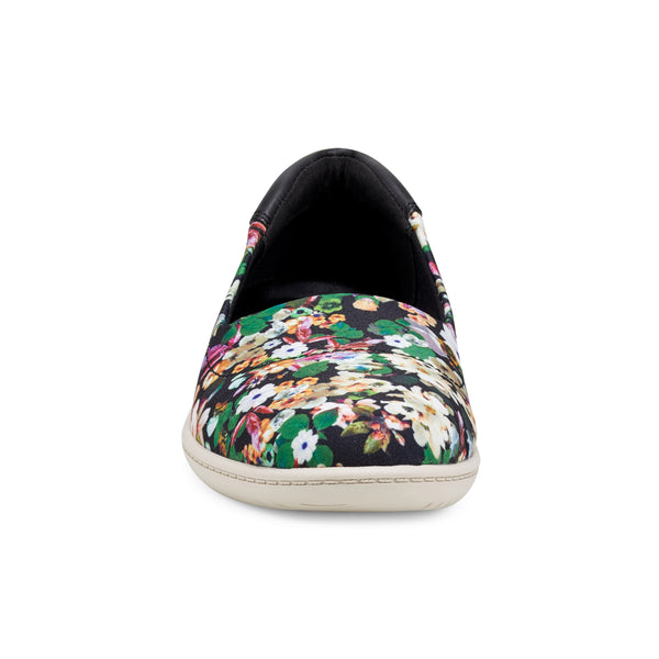 Easy Spirit Gift Slip On Flats Black Floral