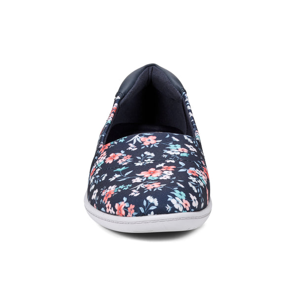 Easy Spirit Gift Slip On Flats Navy Floral