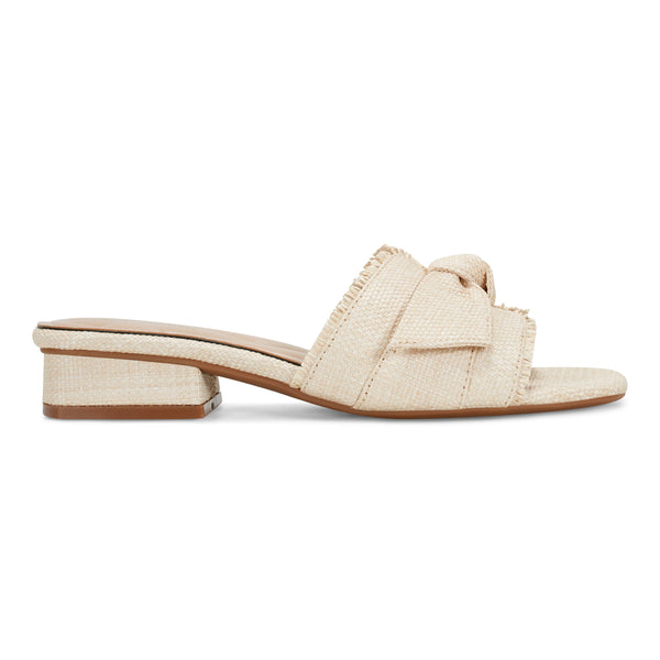 Easy Spirit Girly Bow Slide Sandals Natural Raffia