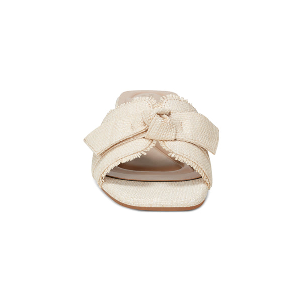Easy Spirit Girly Bow Slide Sandals Natural Raffia