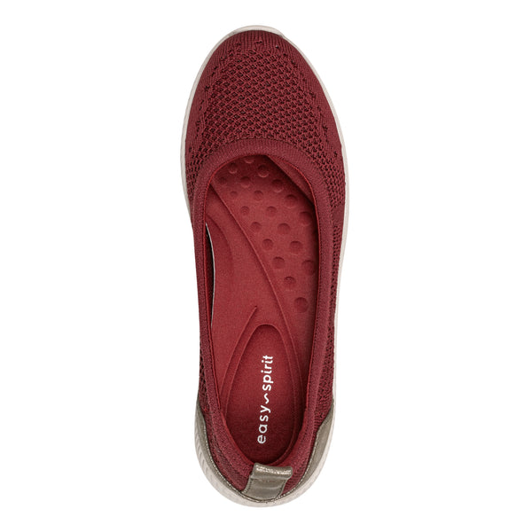 Easy Spirit Glitz Walking Shoes Dark Red Knit