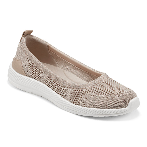 Easy Spirit Glitz Walking Shoes Gold Knit