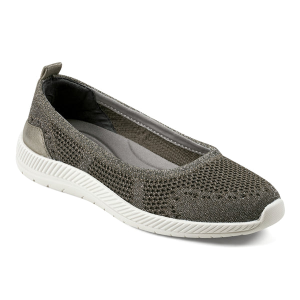Easy Spirit Glitz Walking Shoes Grey Metallic