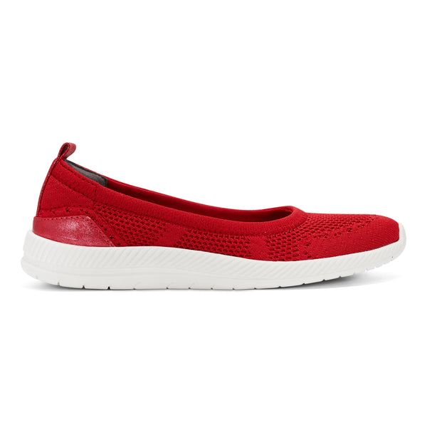 Easy Spirit Glitz Walking Shoes Red Knit