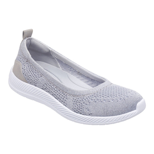 Easy Spirit Glitz Walking Shoes Silver Knit