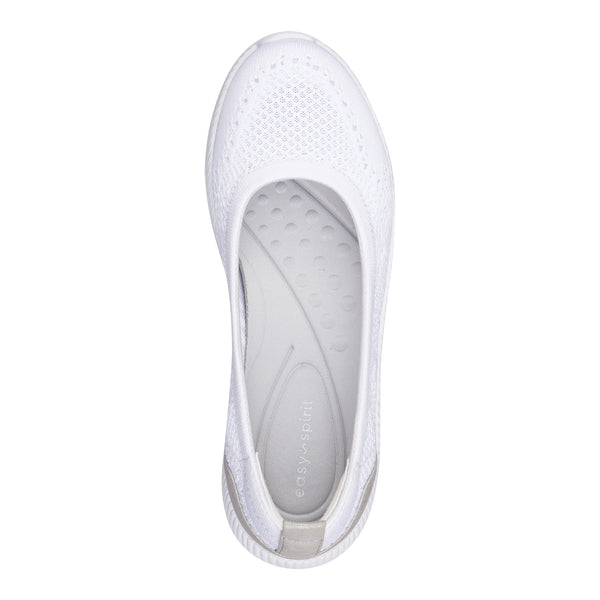 Easy Spirit Glitz Walking Shoes White Knit