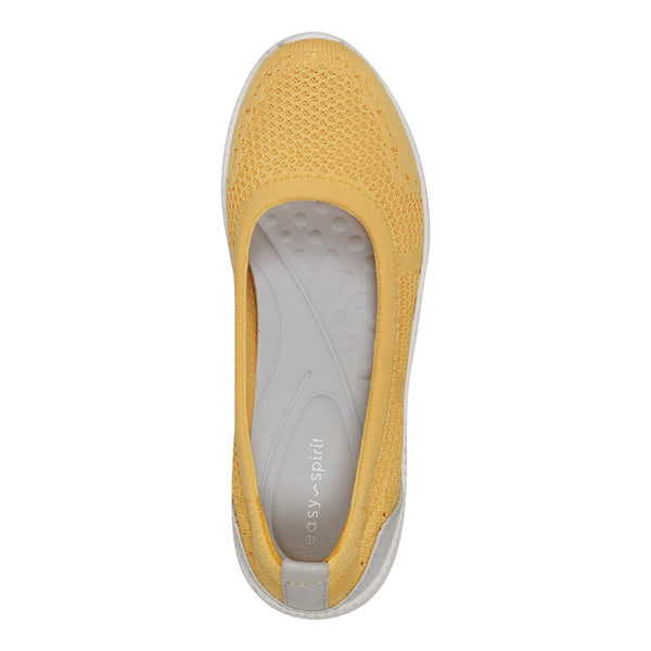 Easy Spirit Glitz Walking Shoes Yellow Knit