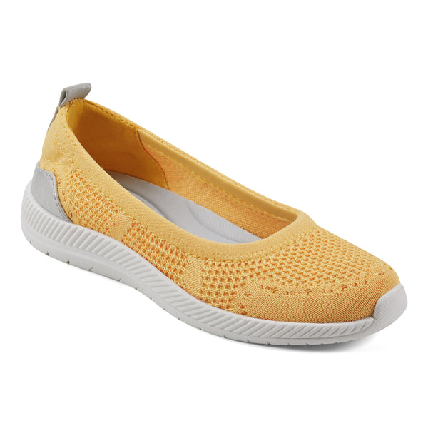 Easy Spirit Glitz Walking Shoes Yellow Knit