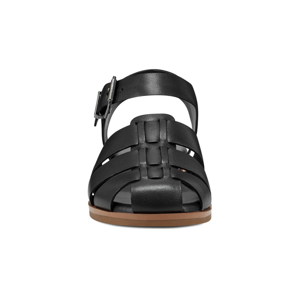 Easy Spirit Gretty Fisherman Sandals Black Leather