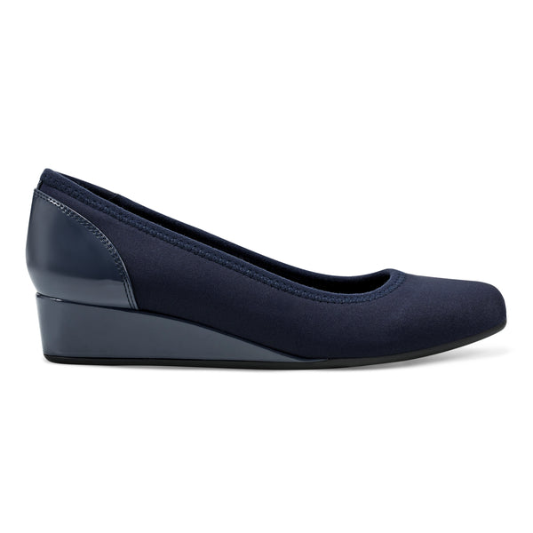 Easy Spirit Gwenyth Slip On Wedges Navy