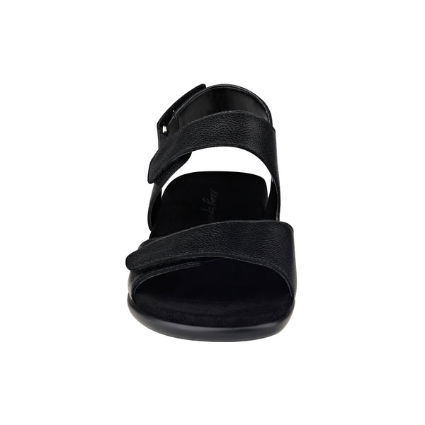 Easy Spirit Hartwell Flat Sandals Black Leather