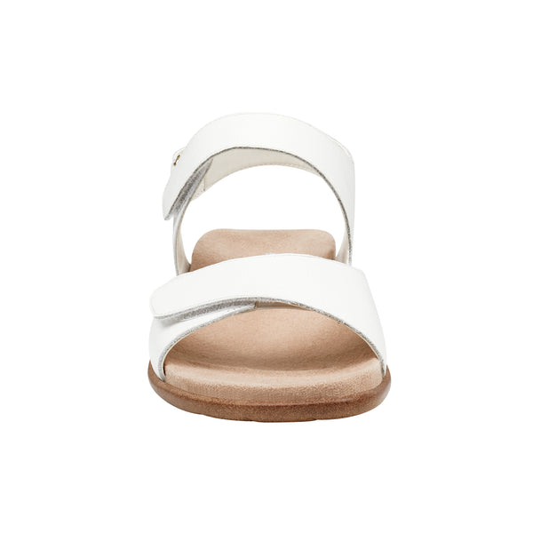 Easy Spirit Hartwell Flat Sandals White Leather