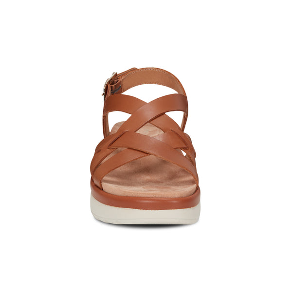 Easy Spirit Indie Strappy Sandals Brown Leather