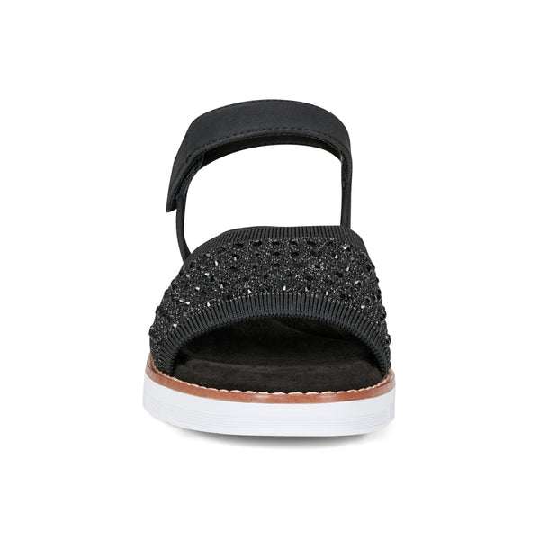 Easy Spirit Jaela Rhinestone Sandals Black