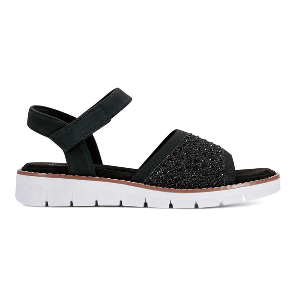 Easy Spirit Jaela Rhinestone Sandals Black