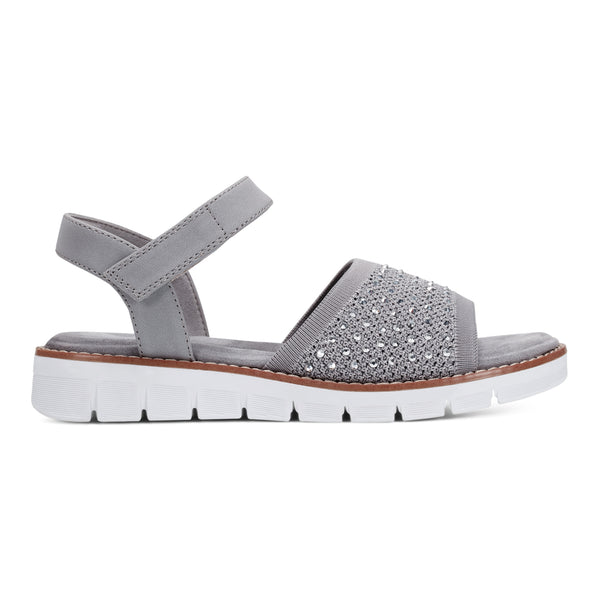 Easy Spirit Jaela Rhinestone Sandals Medium Grey