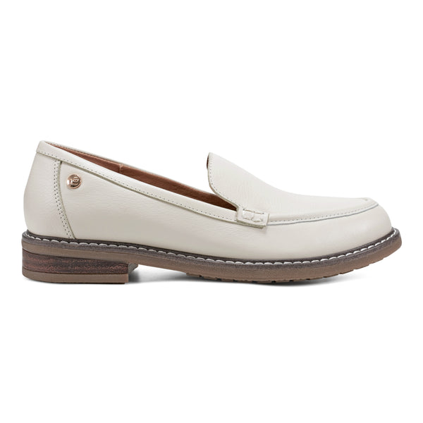Easy Spirit Jaylin Casual Loafers Ivory Leather